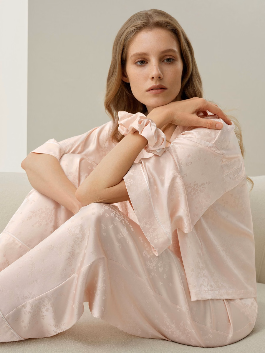 YING Jacquard Charmeuse Scrunchies Set