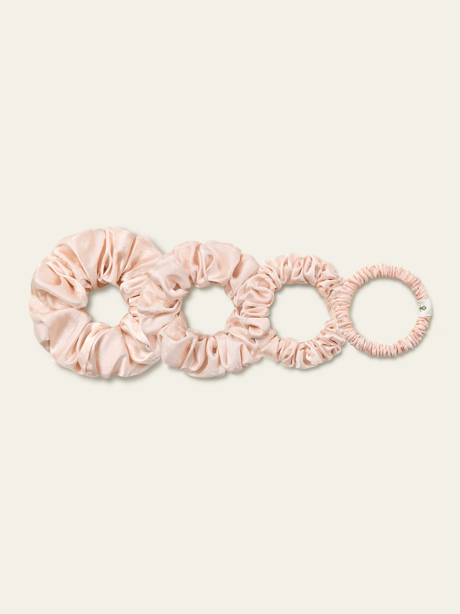 YING Jacquard Charmeuse Scrunchies Set