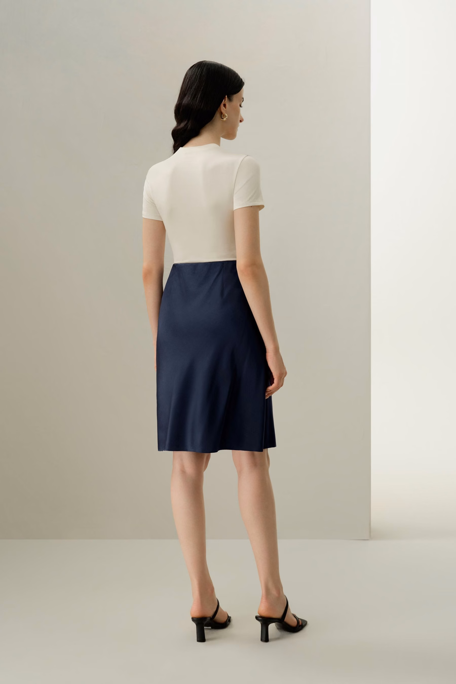 Stretchy Charmeuse Minimalist Skirt