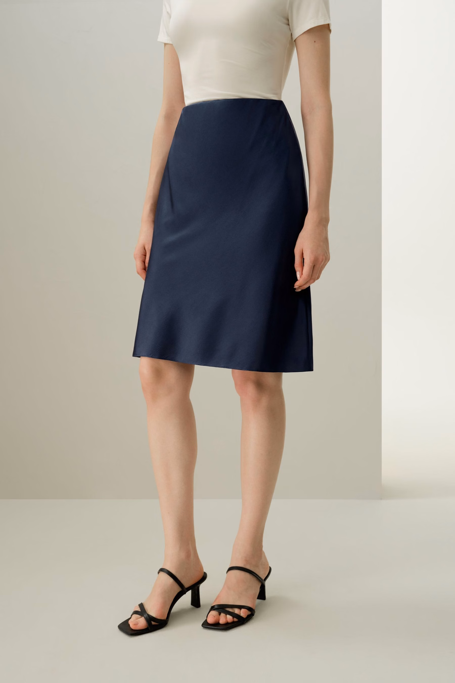 Stretchy Charmeuse Minimalist Skirt