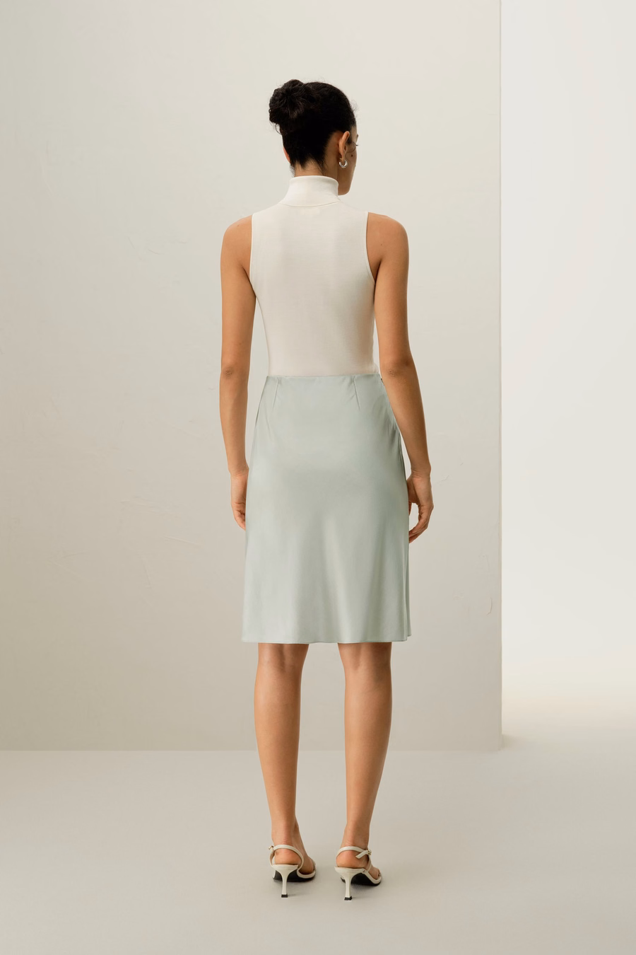 Stretchy Charmeuse Minimalist Skirt