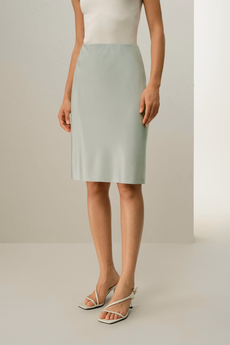 Stretchy Charmeuse Minimalist Skirt