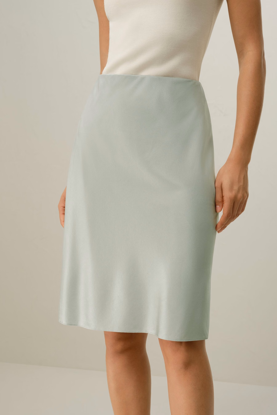 Stretchy Charmeuse Minimalist Skirt