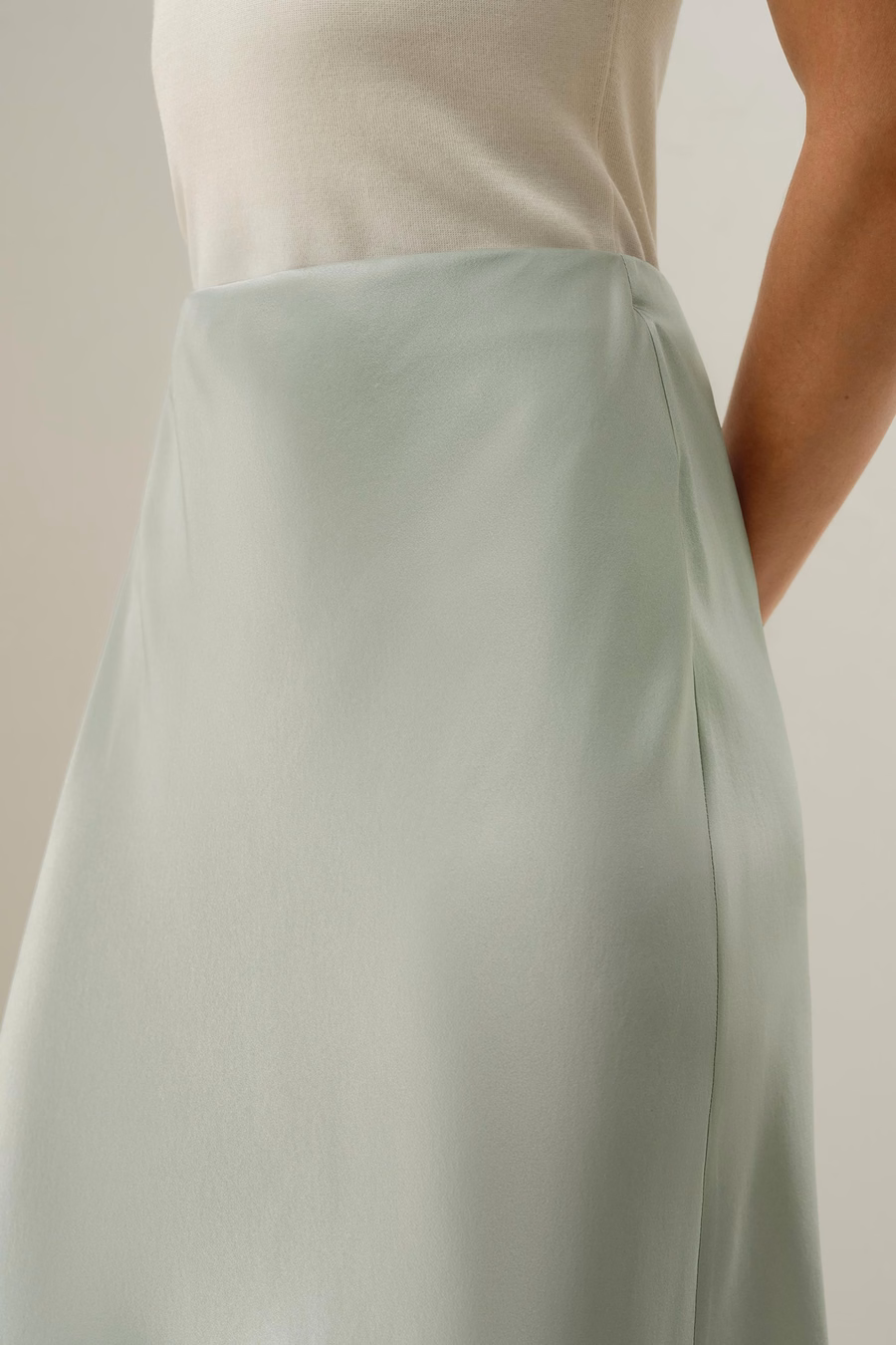 Stretchy Charmeuse Minimalist Skirt