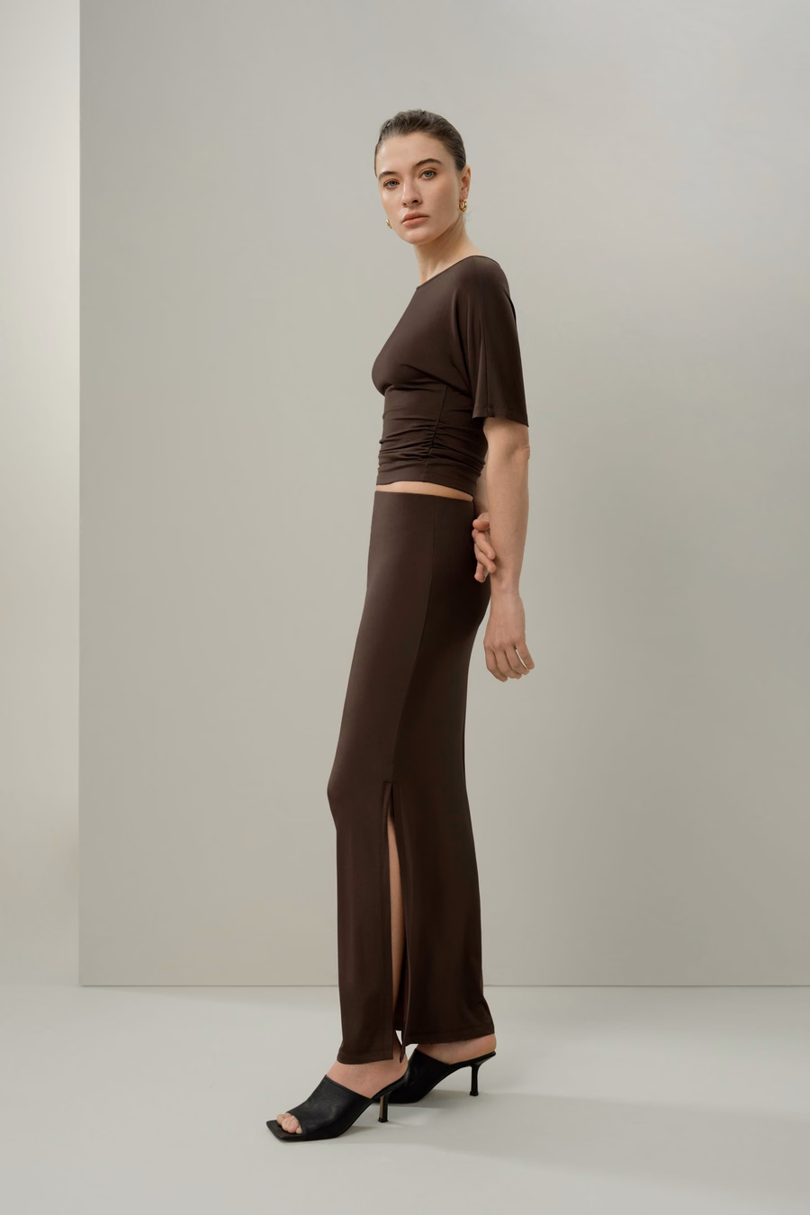 Seidenbreeze-Jersey Falt-Swing-Tee