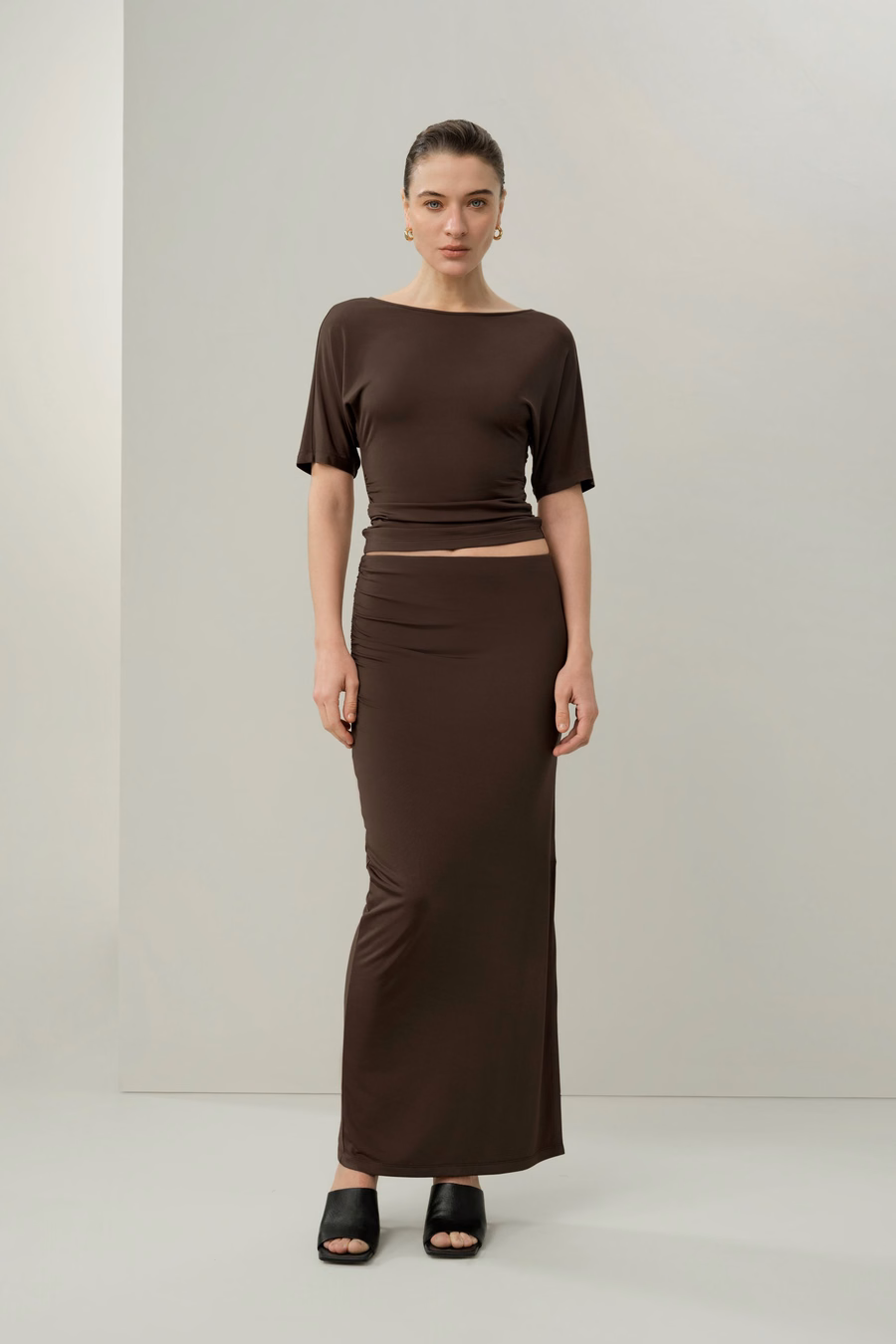 Seidenbreeze-Jersey Falt-Swing-Tee