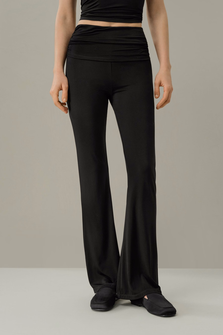 Seidenbreeze-Jersey-Fließende Flare-Hose