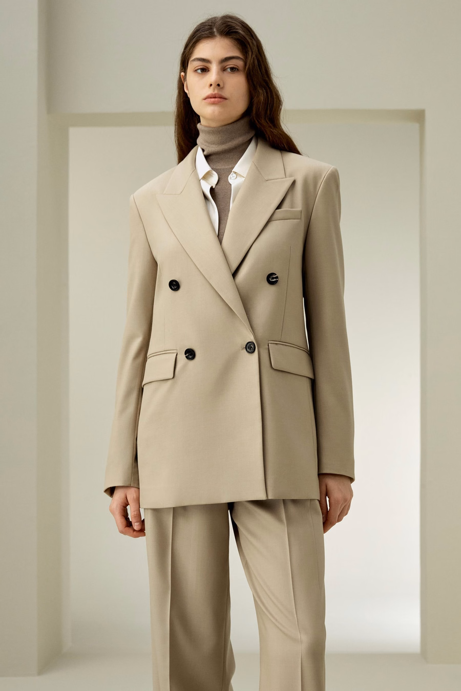 Moderner Schönheit Seidenwoll-Blazer
