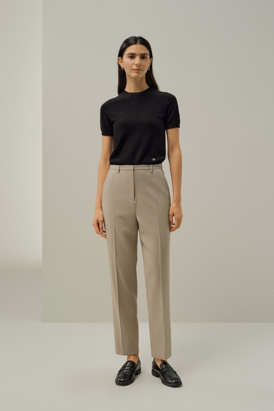 Basis-Silk-Wolle Mischgewebe schmale Hose