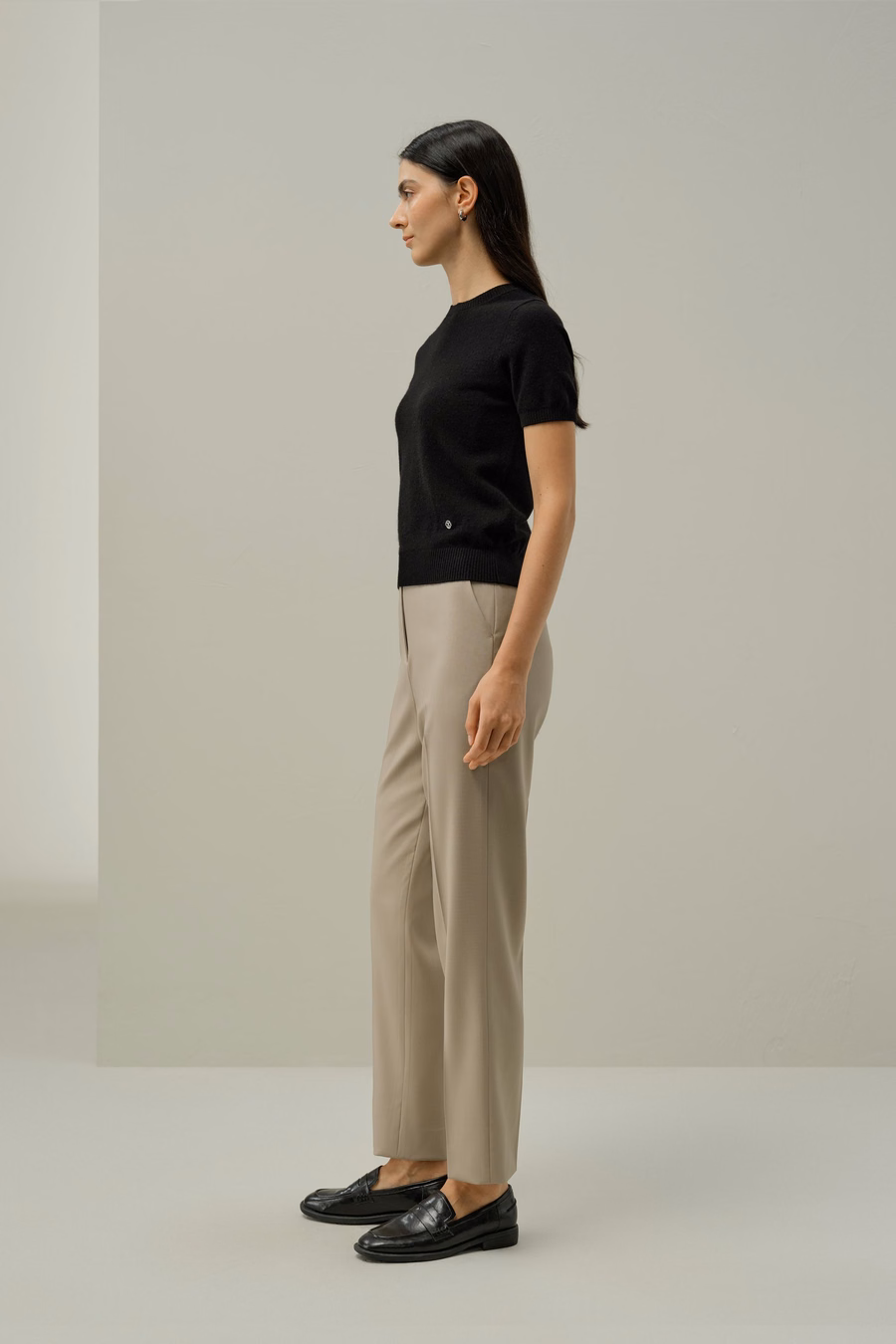 Basis-Silk-Wolle Mischgewebe schmale Hose