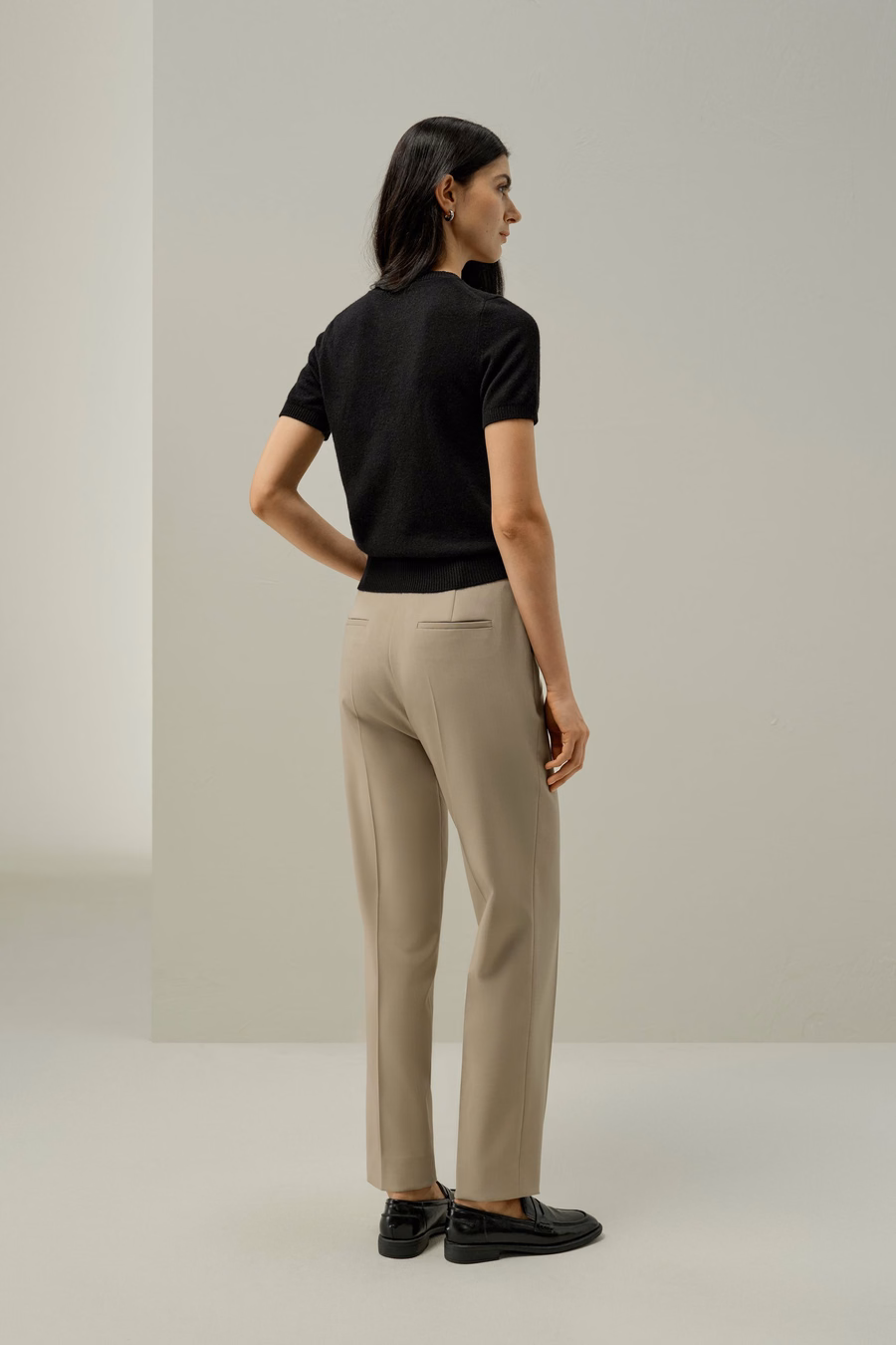 Basis-Silk-Wolle Mischgewebe schmale Hose