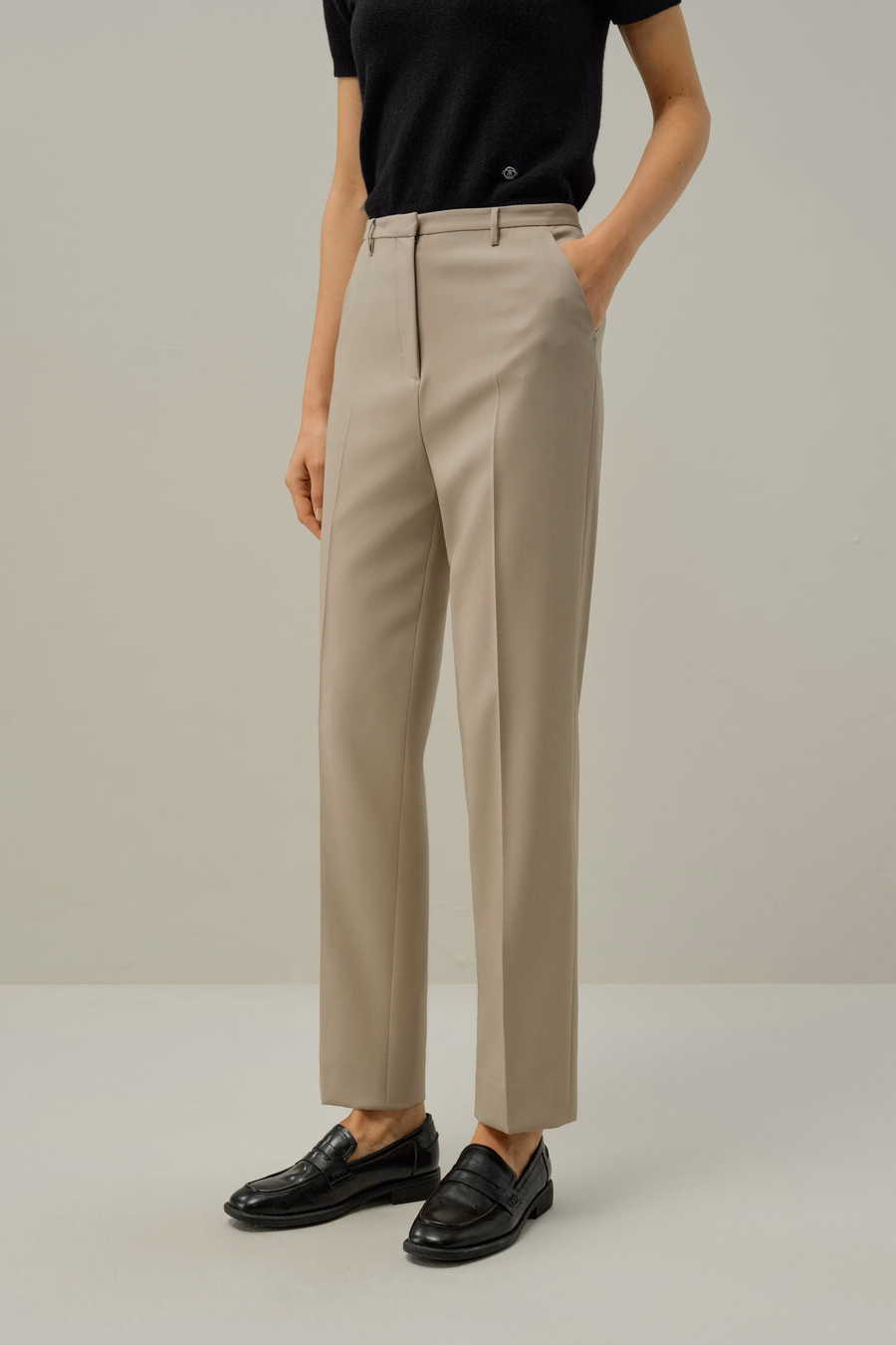 Basis-Silk-Wolle Mischgewebe schmale Hose