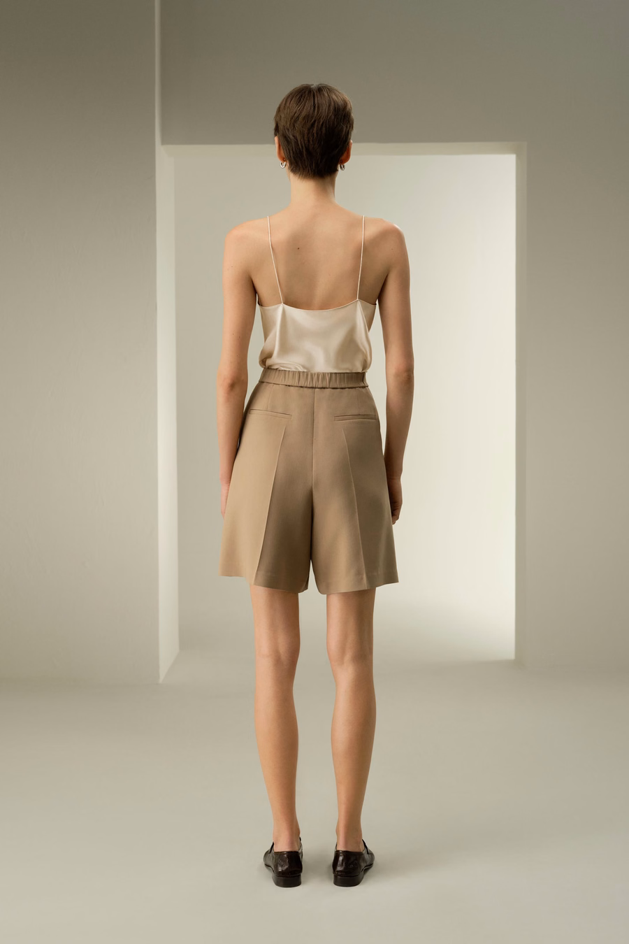 Seiden-Wollmischung polierte Shorts