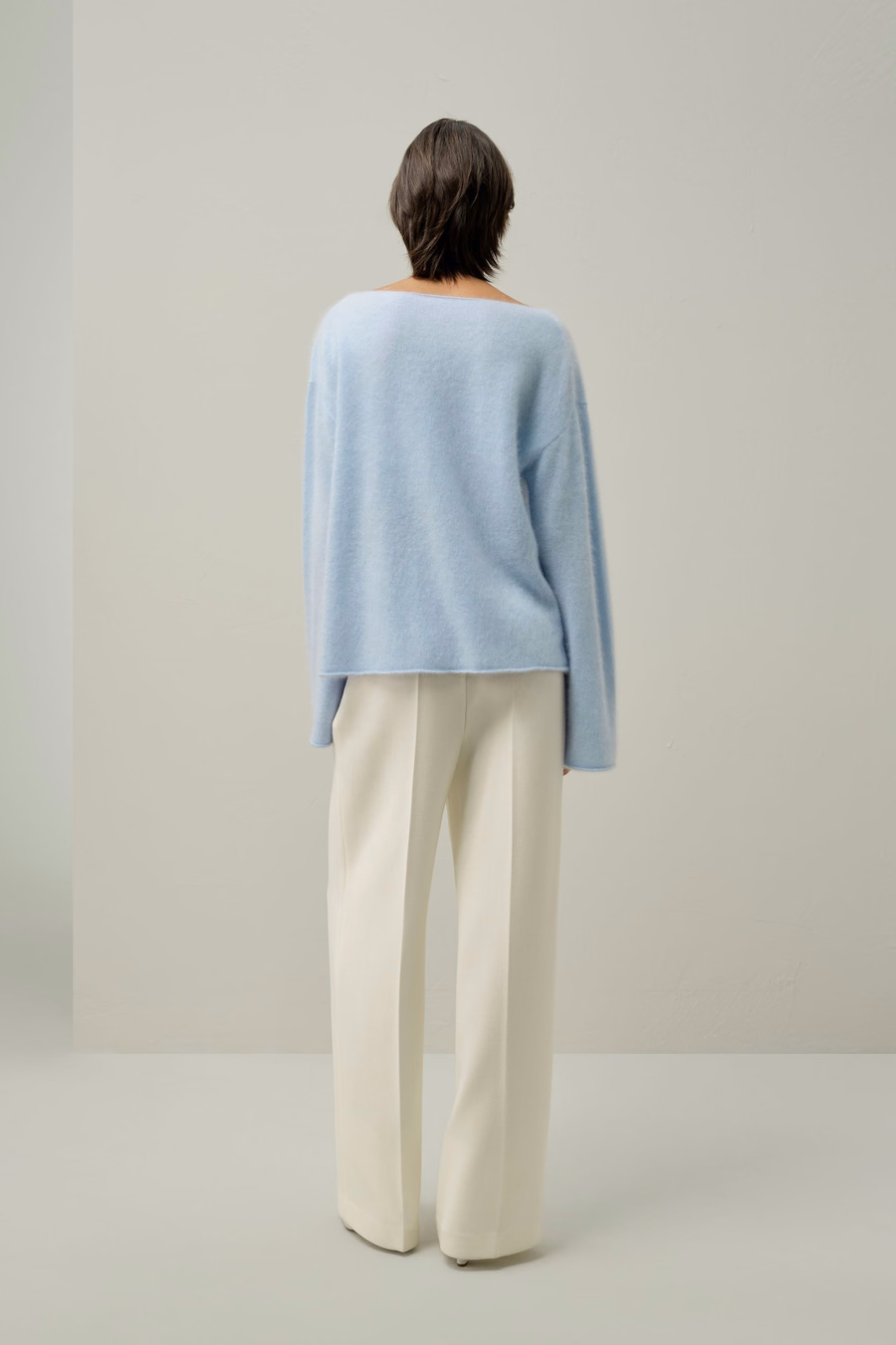 Boot-Ausschnitt Kaschmirpullover