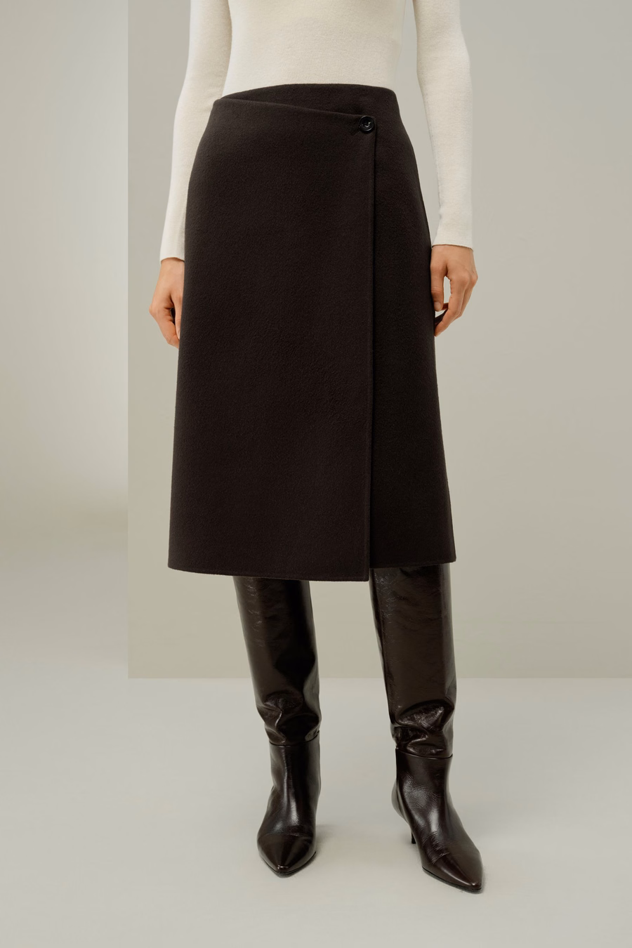 Double-Faced Wool Skirt