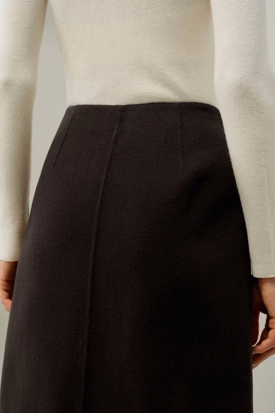 Double-Faced Wool Skirt