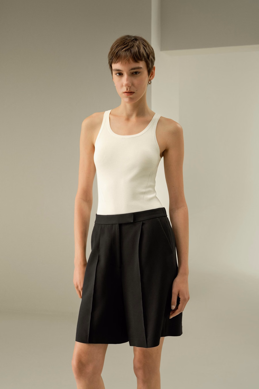 Seiden-Wollmischung polierte Shorts