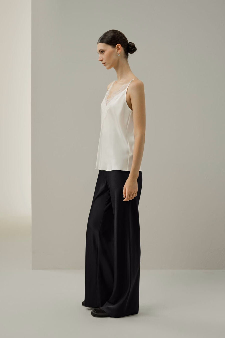 Spitzenbesetzte Seiden-Camisole