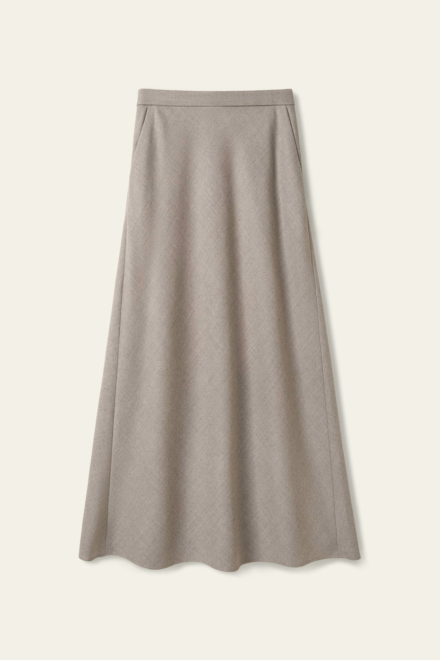 Mottled Silk-Wool A-Line Rock