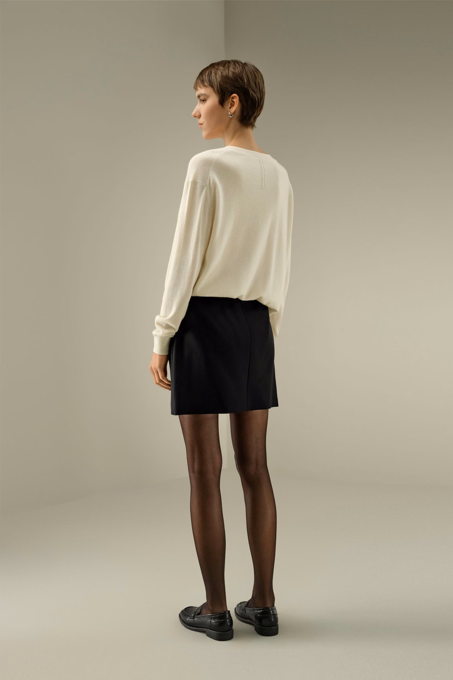 V-Ausschnitt Baby Kaschmir Pullover