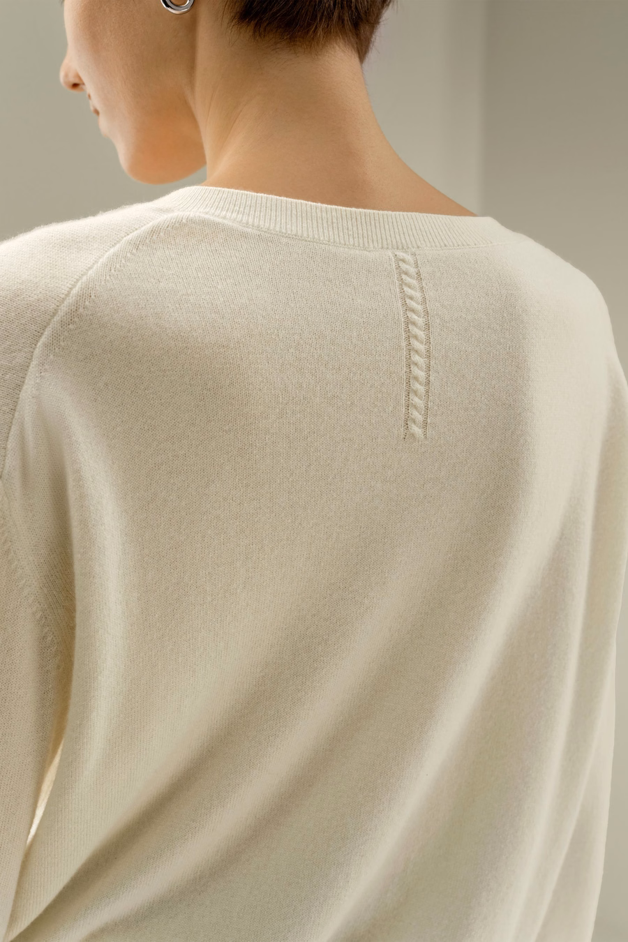 V-Ausschnitt Baby Kaschmir Pullover