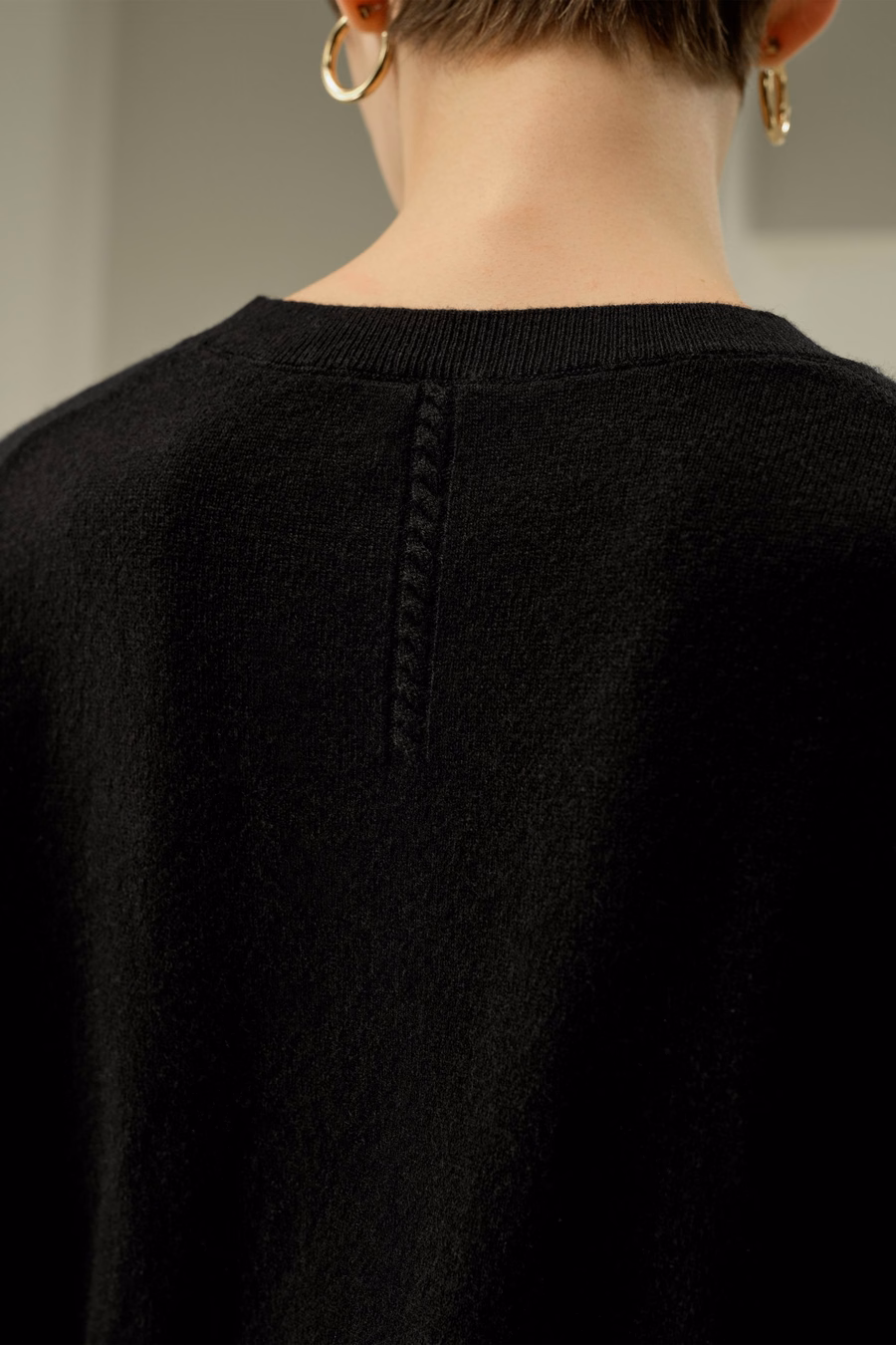 V-Ausschnitt Baby Kaschmir Pullover