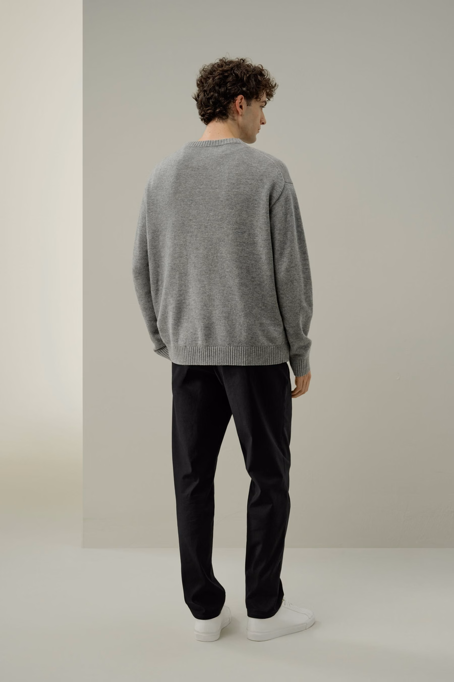 Robuster Wool Cashmere Rundhalsausschnitt Pullover