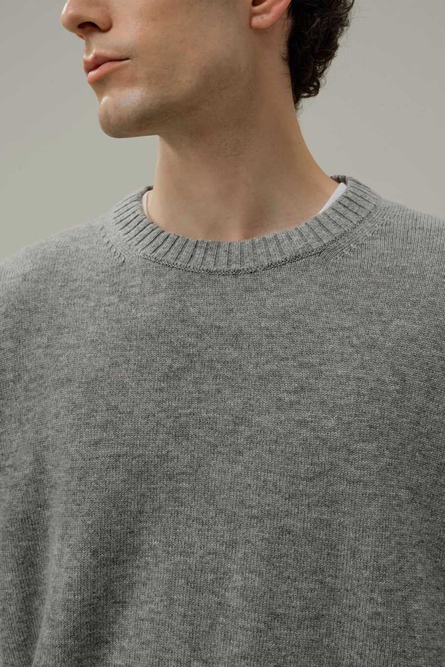 Robuster Wool Cashmere Rundhalsausschnitt Pullover