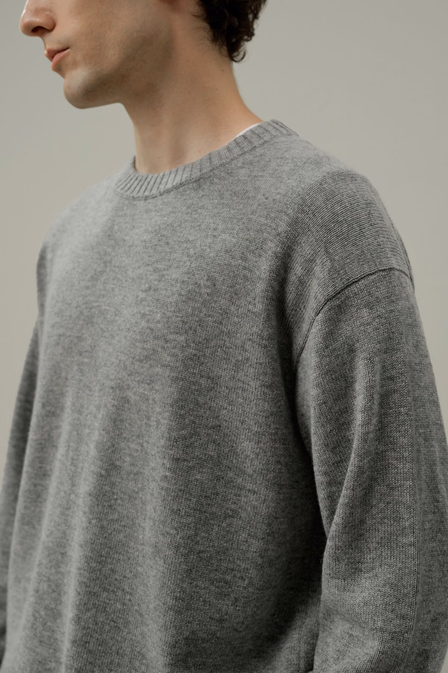 Robuster Wool Cashmere Rundhalsausschnitt Pullover