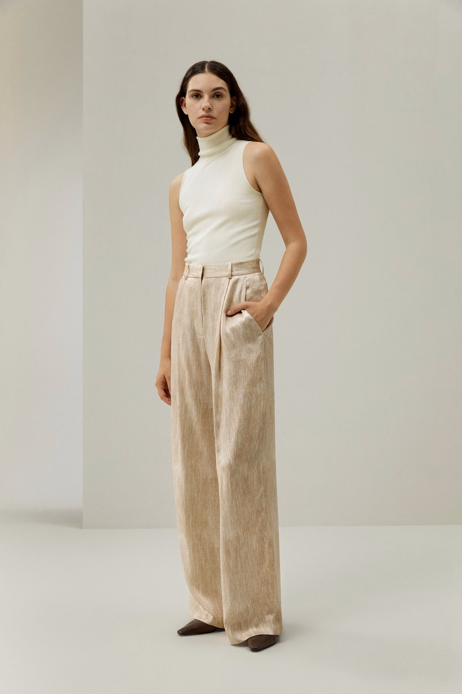 Perlen-Satin-Seidenhose