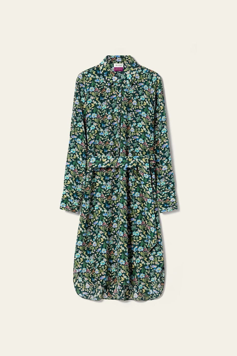 Märchenwald knielanges Hemdkleid - Hergestellt aus Liberty-Stoff