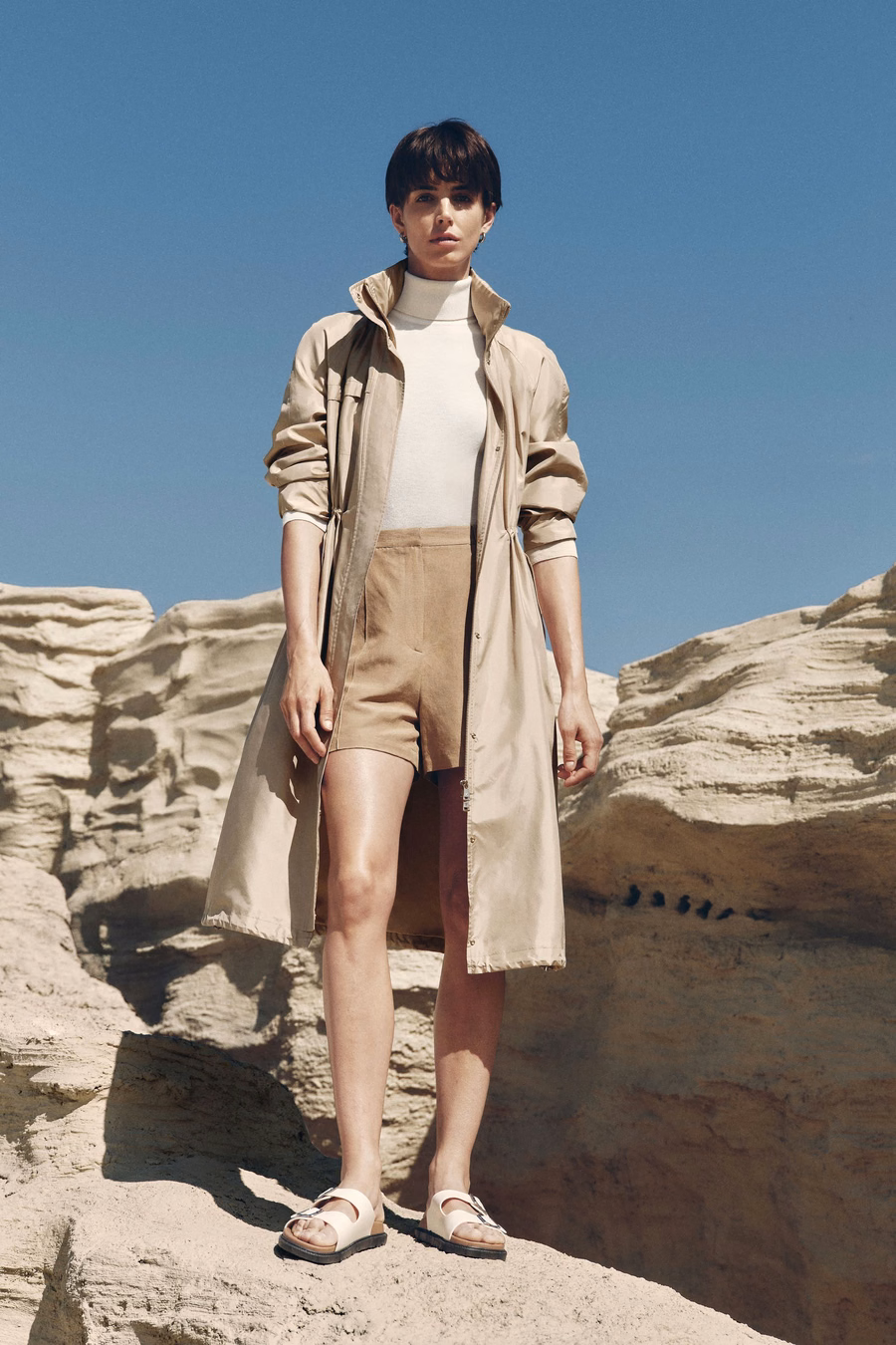 Seiden-Taffeta wasserabweisender Urban Coat