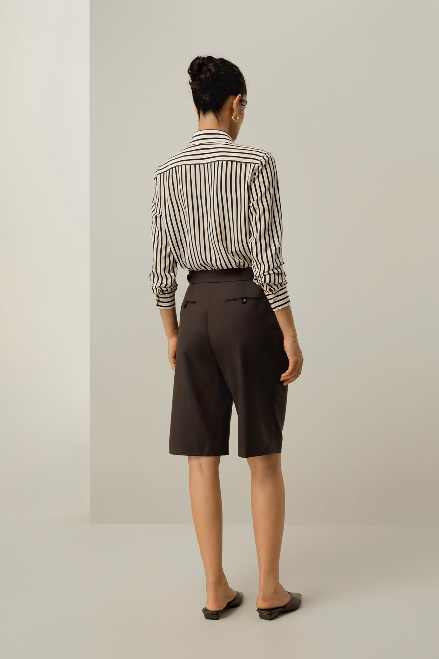 Gestreifte Seidenbluse