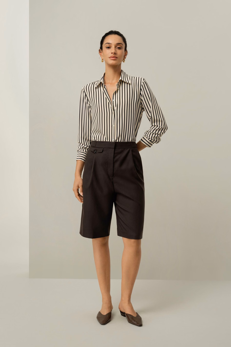 Gestreifte Seidenbluse