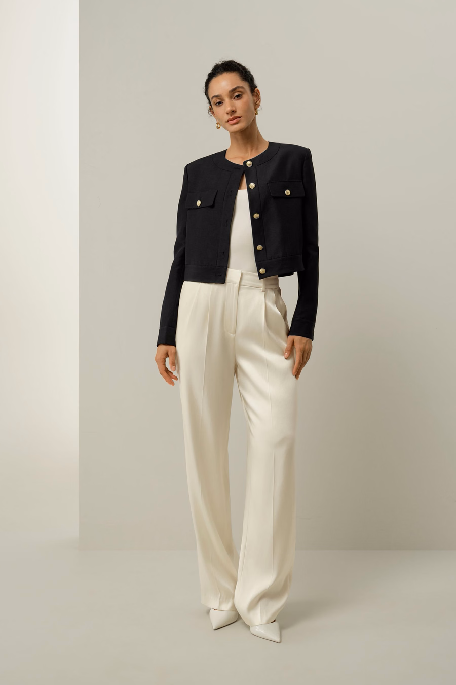 Mara Jacke aus Seiden-Leinen
