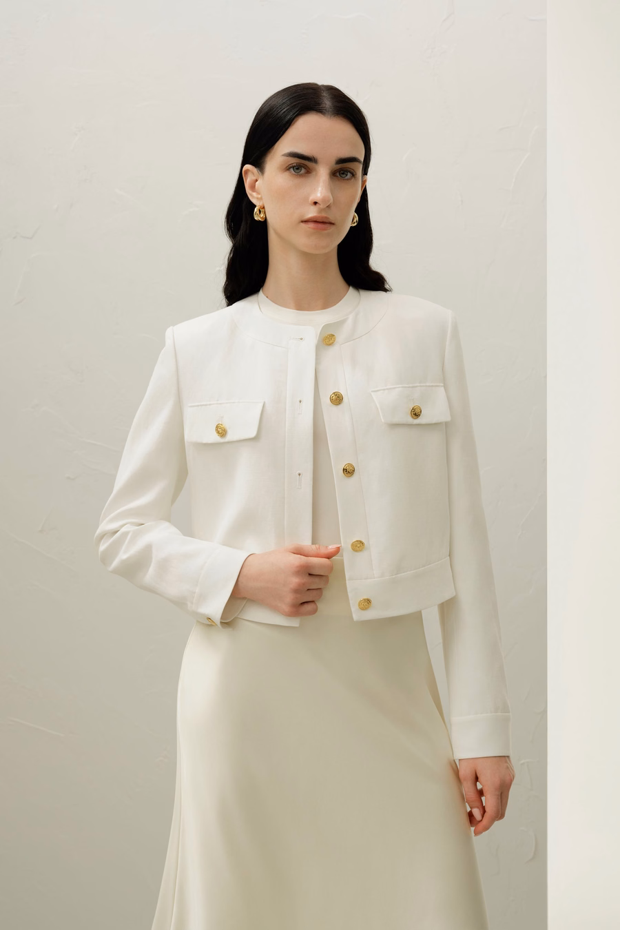 Mara Jacke aus Seiden-Leinen