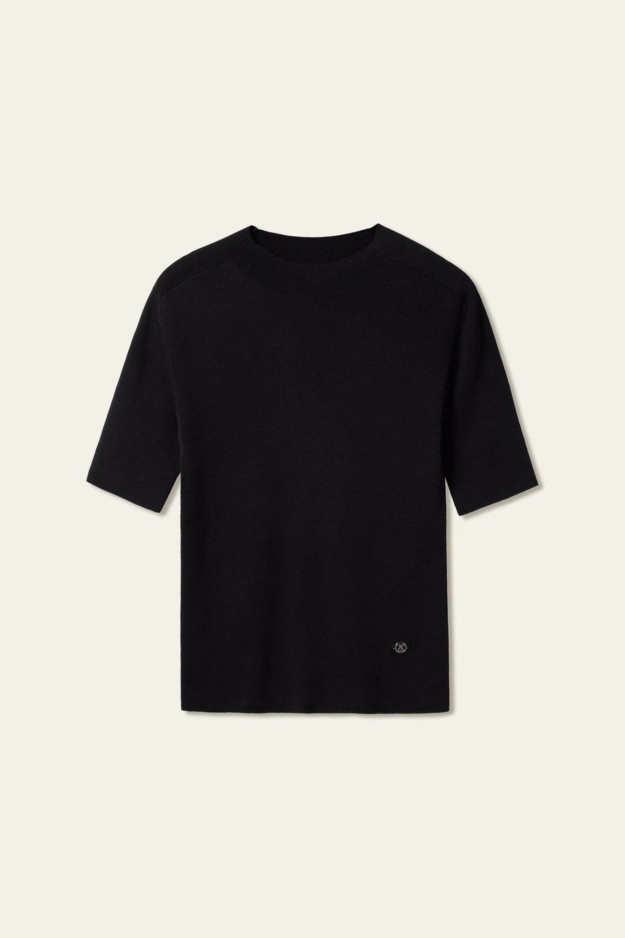 Nahtloses Seiden-Baumwoll Slim-Fit Stricktop