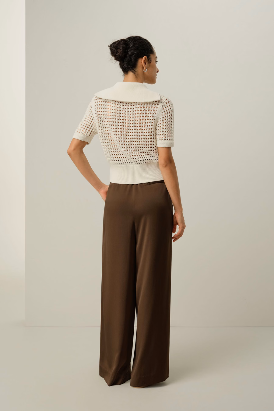 Toscana Pointelle Strick Doppel-Reißverschluss Cardigan