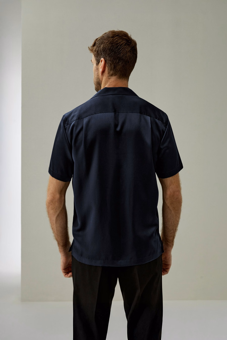 Herren Seiden Camp Shirt