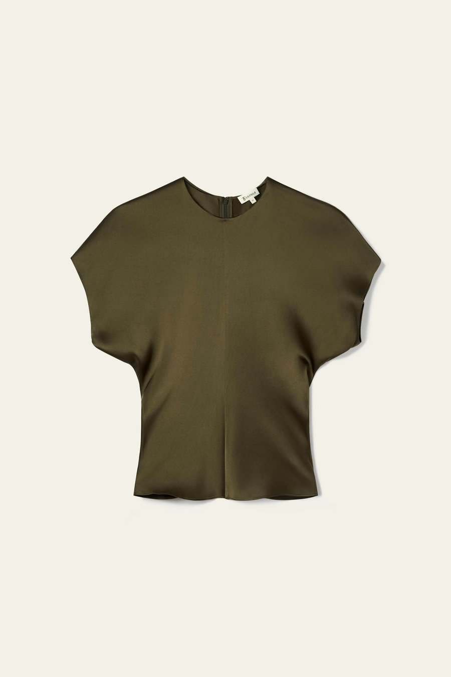 Kurzes Batwing-Ärmel Seiden-Top