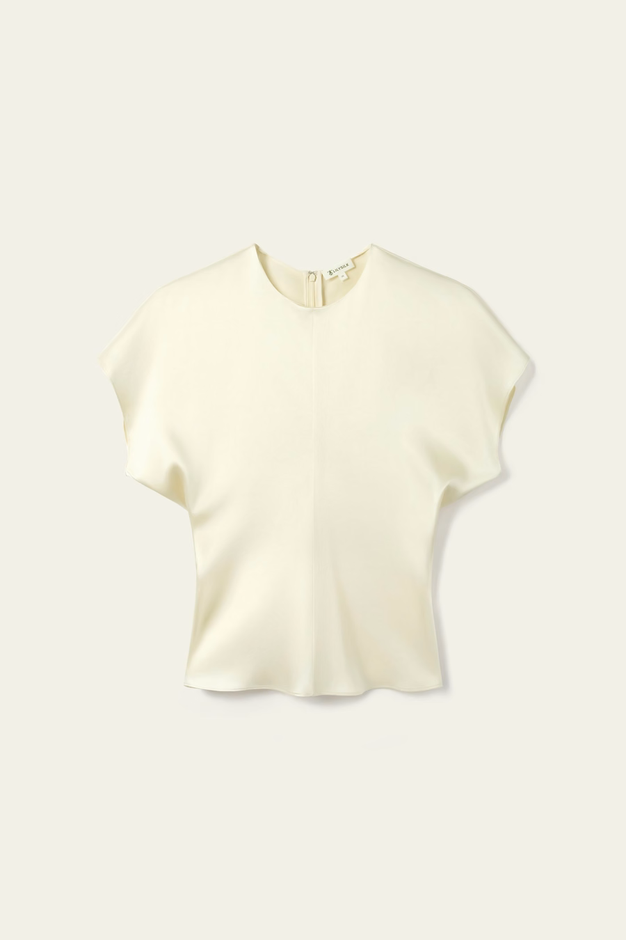 Kurzes Batwing-Ärmel Seiden-Top