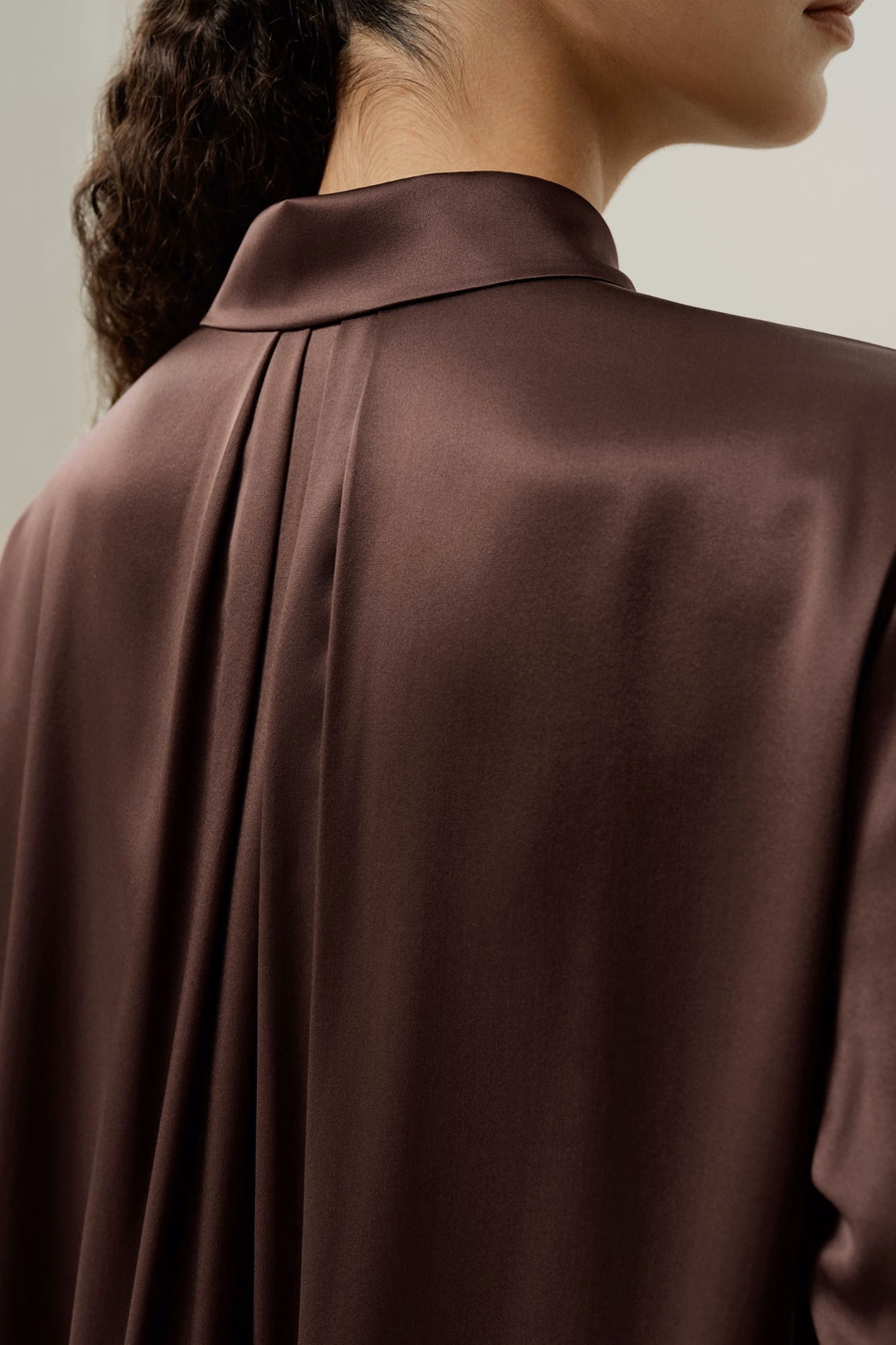 Seiden-Charmeuse Hemd-Kleid
