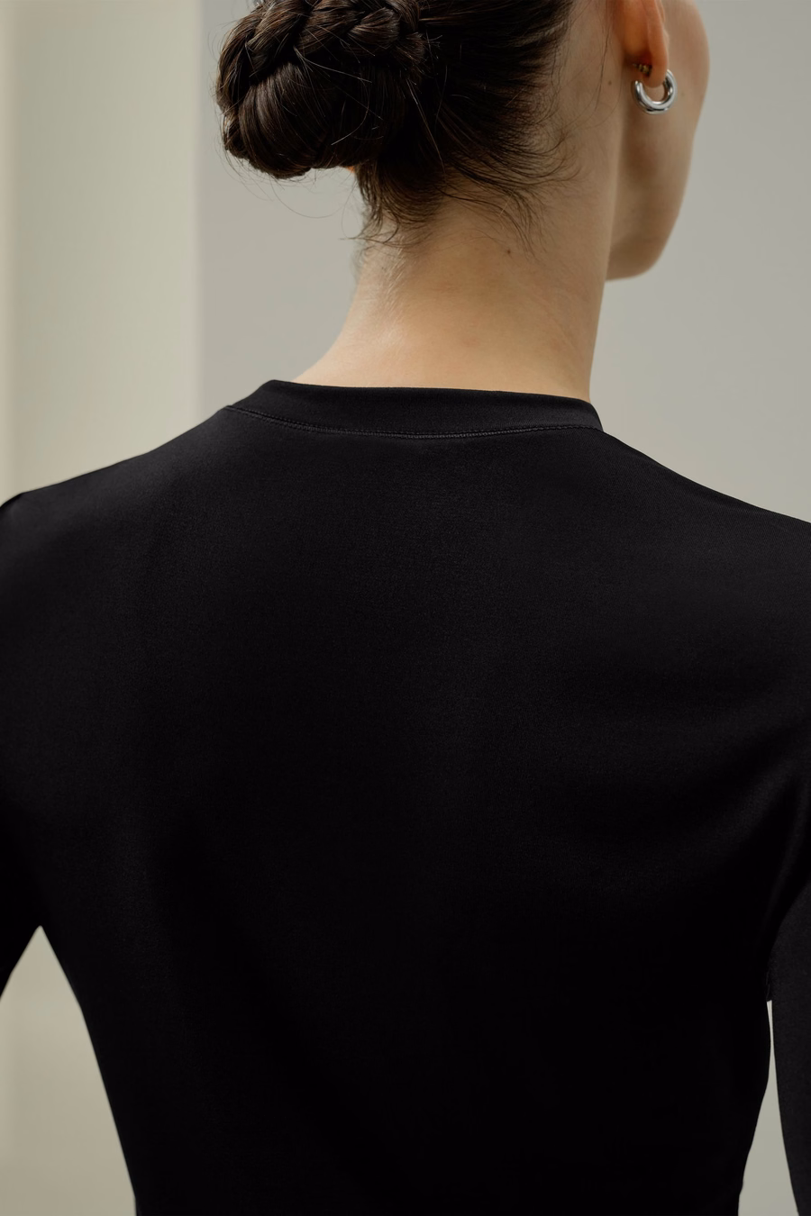 Seiden-Breeze-Jersey Langarm-Slinky-Top