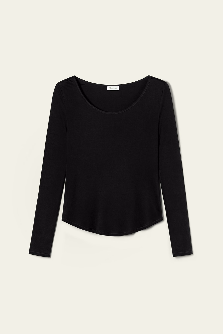 Scoop-Neck Pure Silk Slim Fit Top