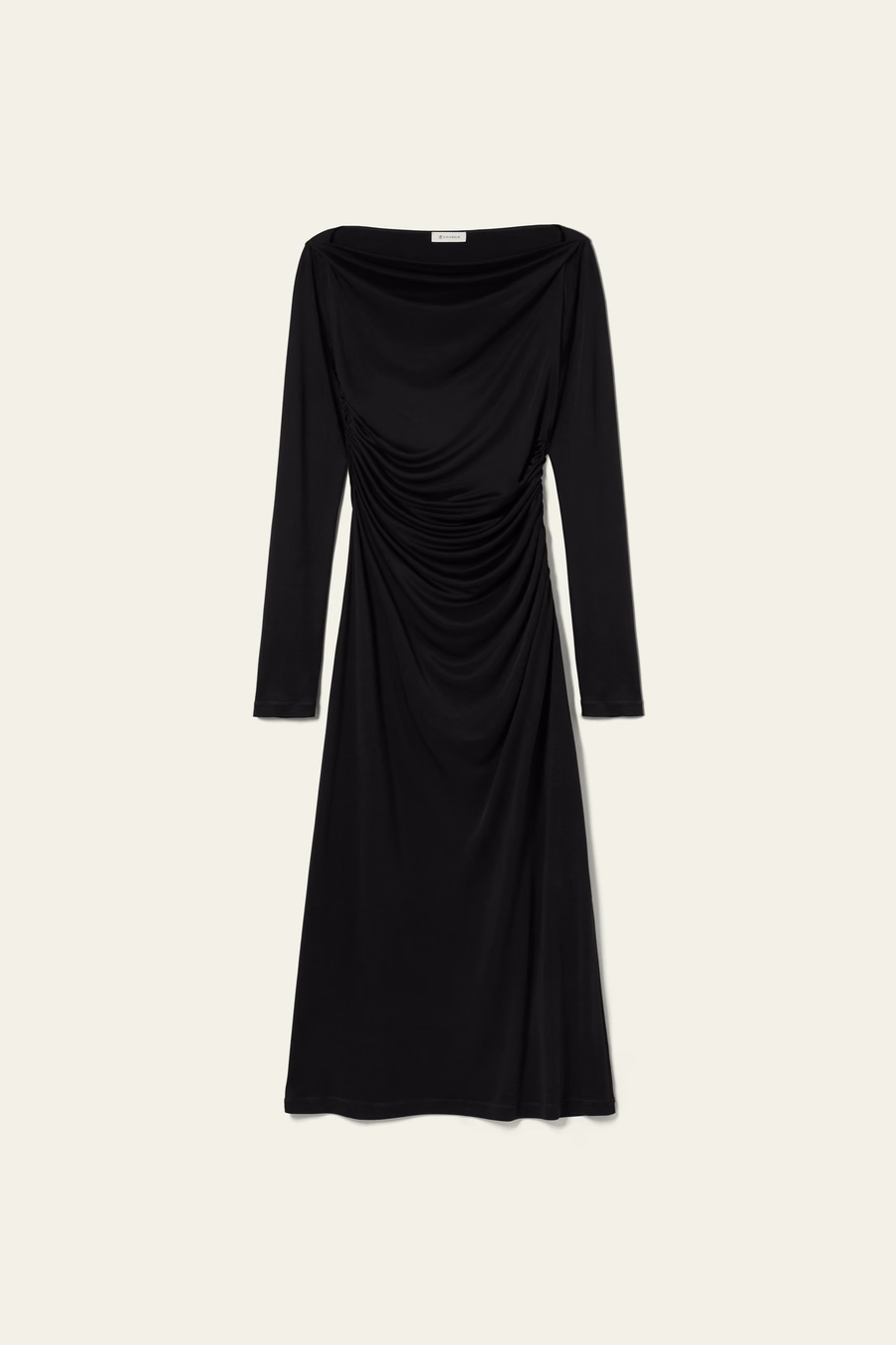 Elegantes Seiden-Jersey-Raffiniertes Midikleid