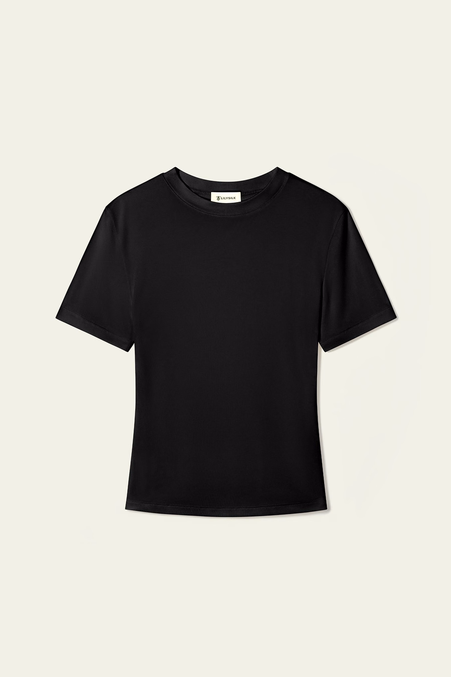 Schlanker, taillierter Seidenjersey-Teeshirt