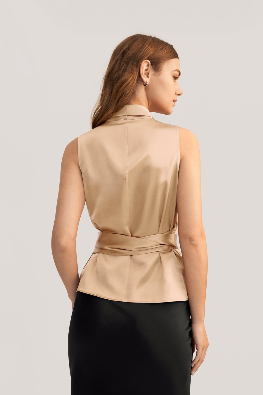 Elegante Seidenwickelbluse für Damen