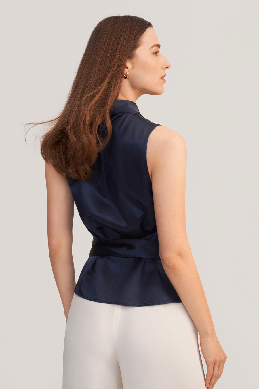 Elegante Seidenwickelbluse für Damen