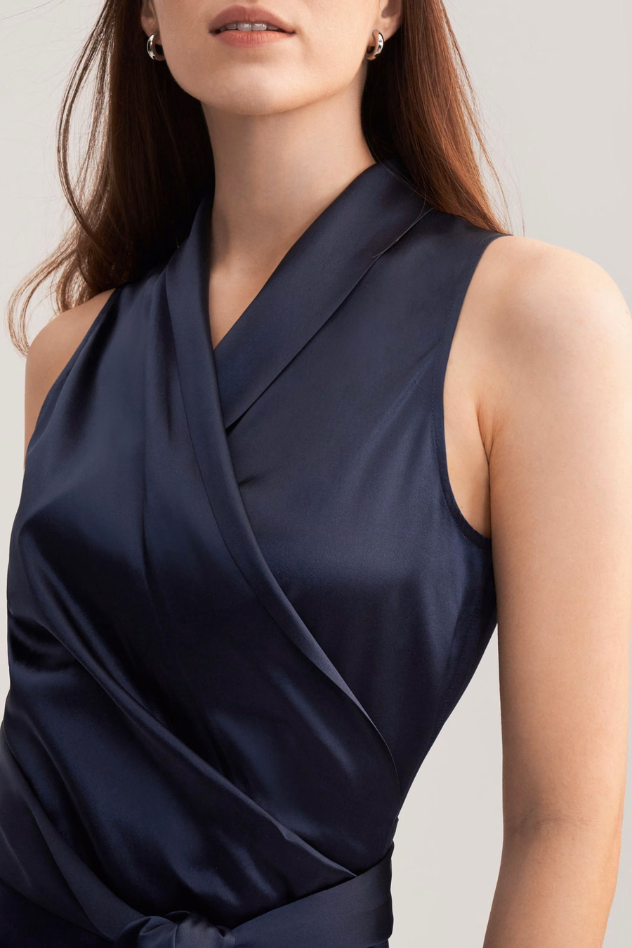 Elegante Seidenwickelbluse für Damen