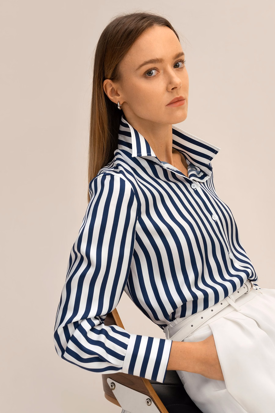 Amalfi Stripe Seidenhemd